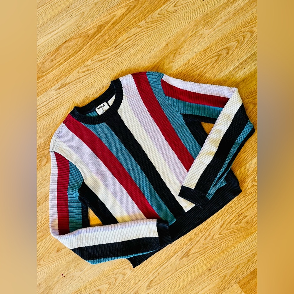 Hurley Sweater Women’s S Small Long Sleeve Top Hurley Knit Sweater 100% Cotton